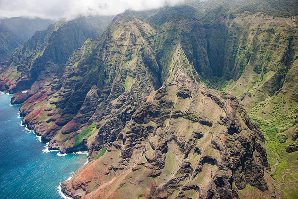 Aerial View of Kauai's Napali Coast